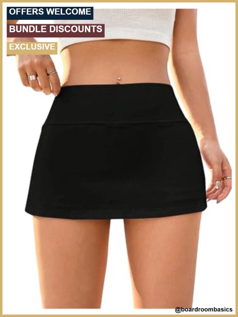 Women's Mini Skort with Shorts Y2K A-Line Micro Skirt Split Hem Bodycon